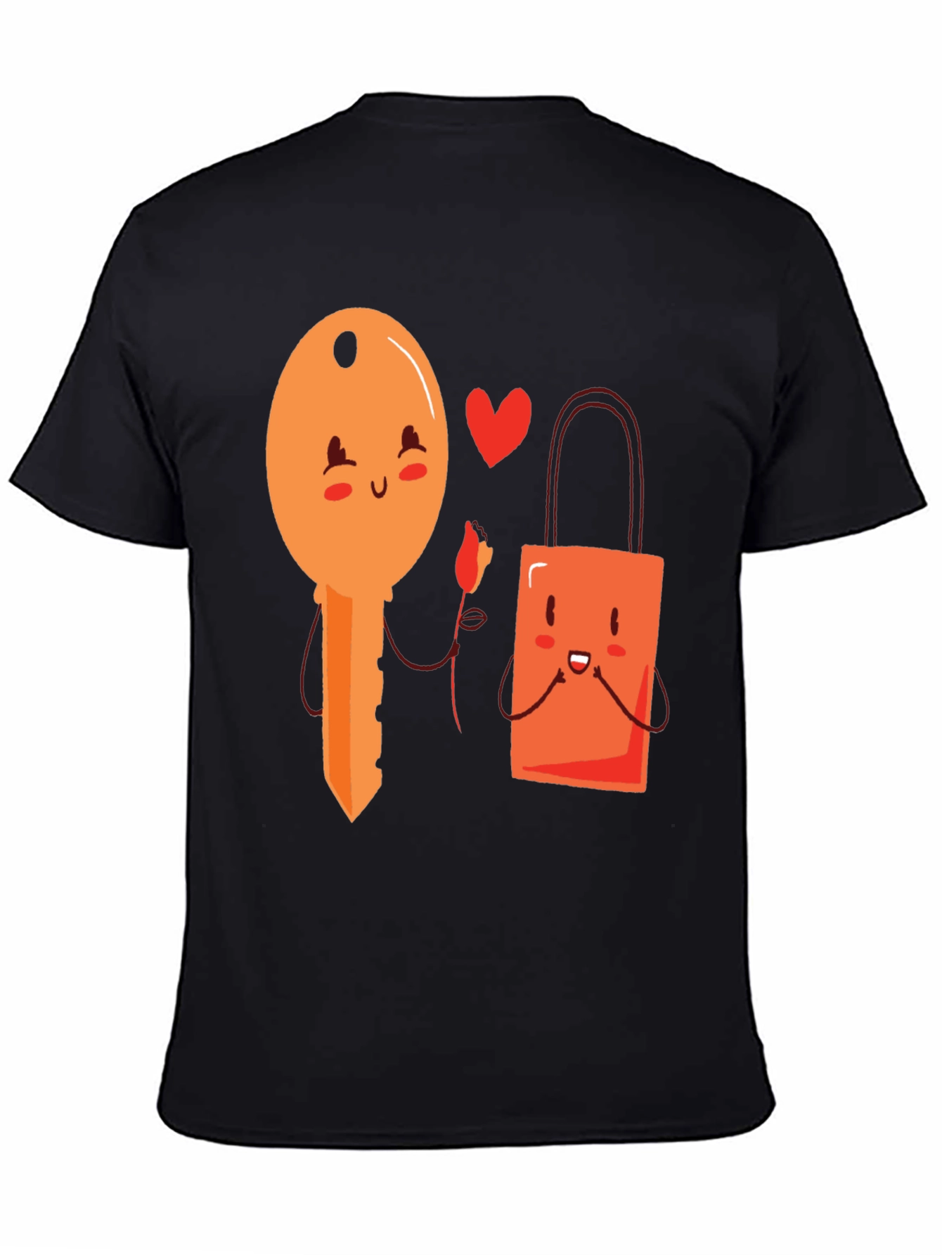 Key to My Heart Graphic T-Shirt - Love Lock Design