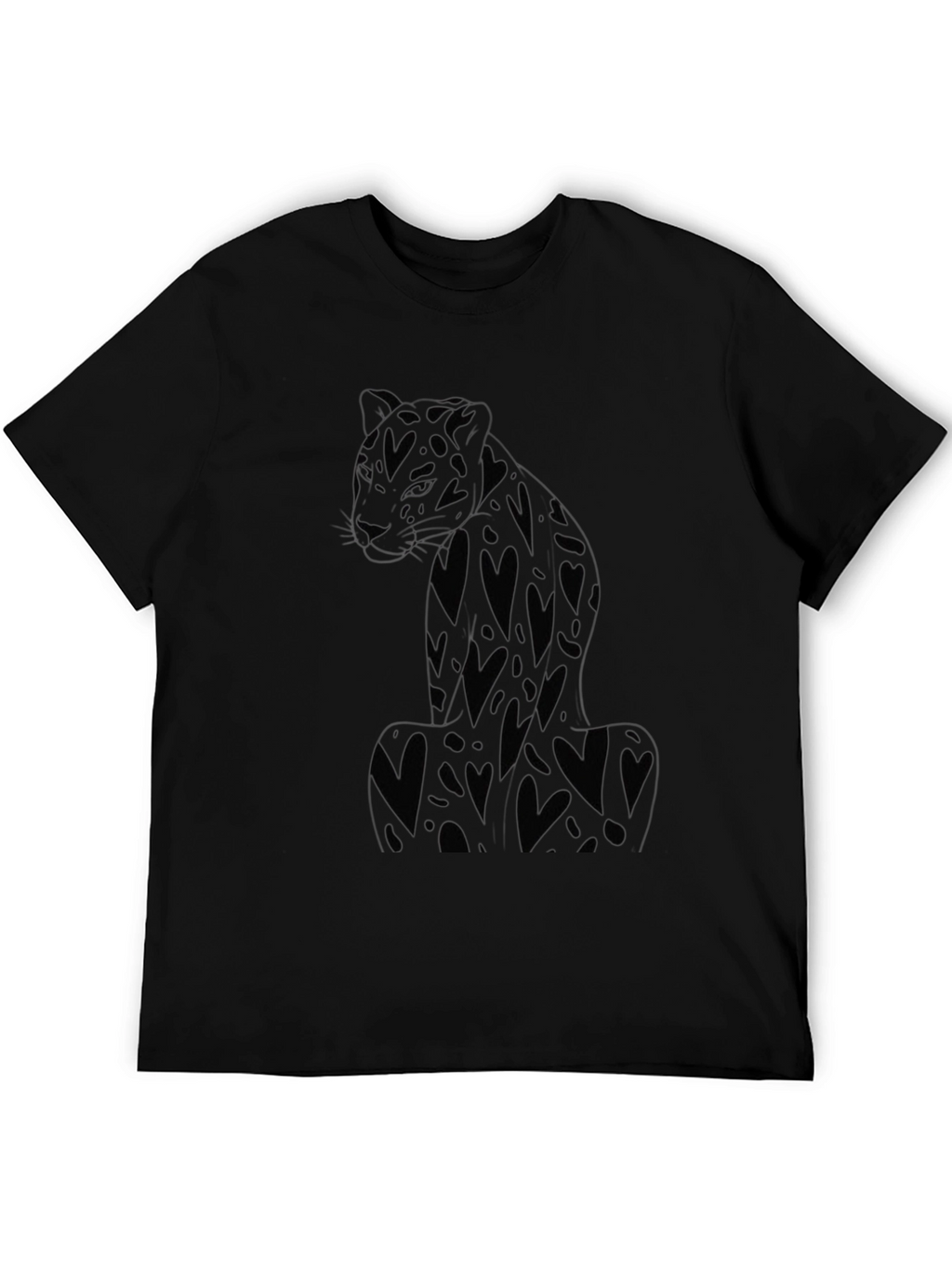 Black Heart Leopard Graphic Tee