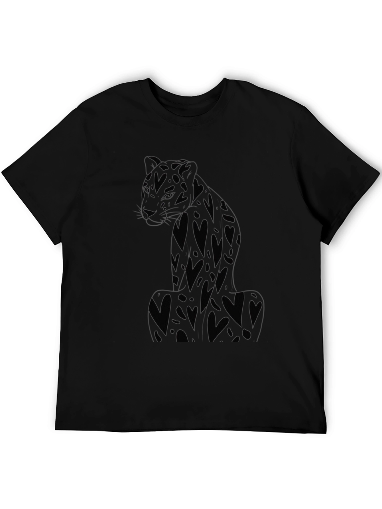 Black Heart Leopard Graphic Tee