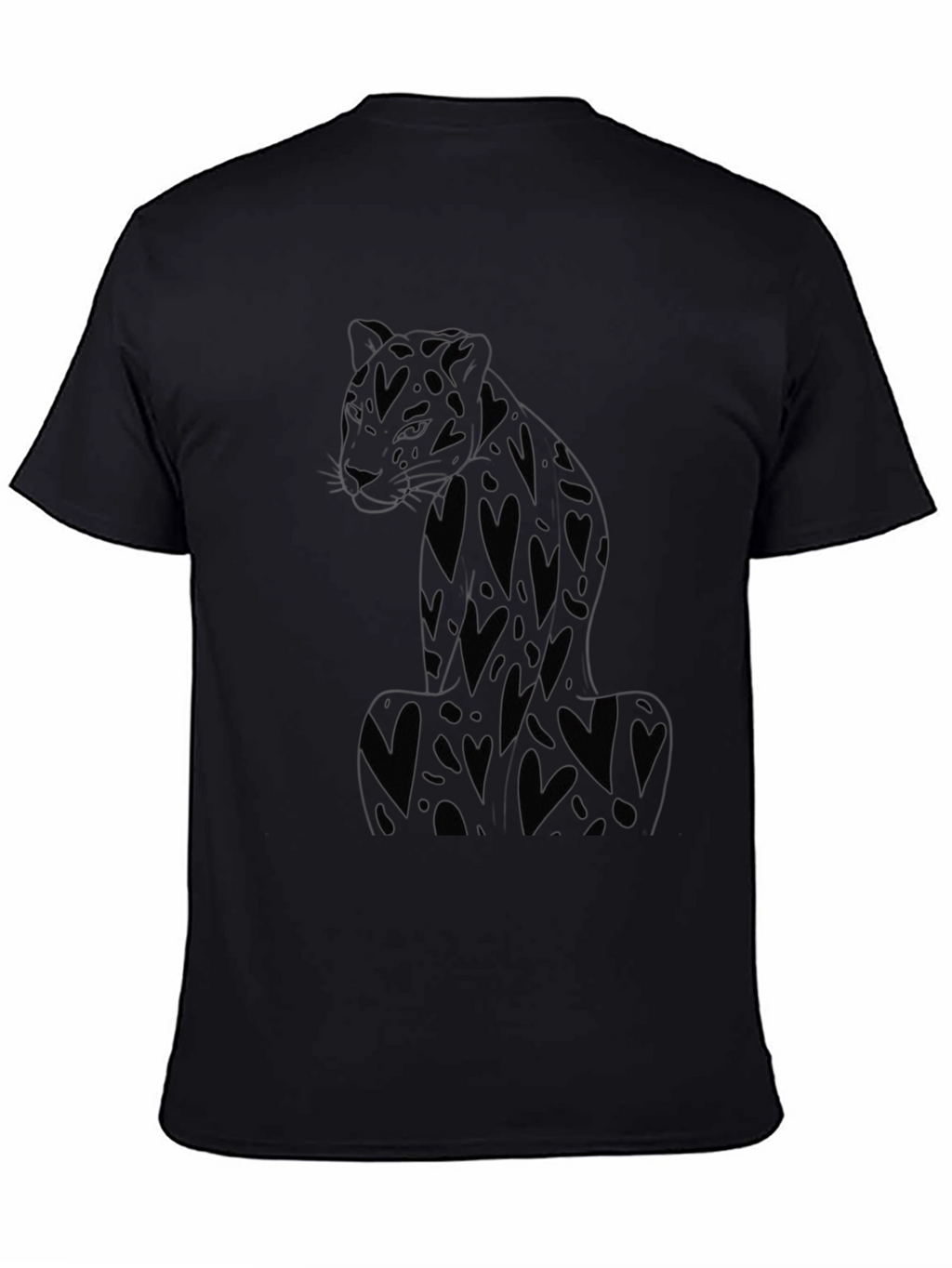 Black Heart Leopard Graphic Tee