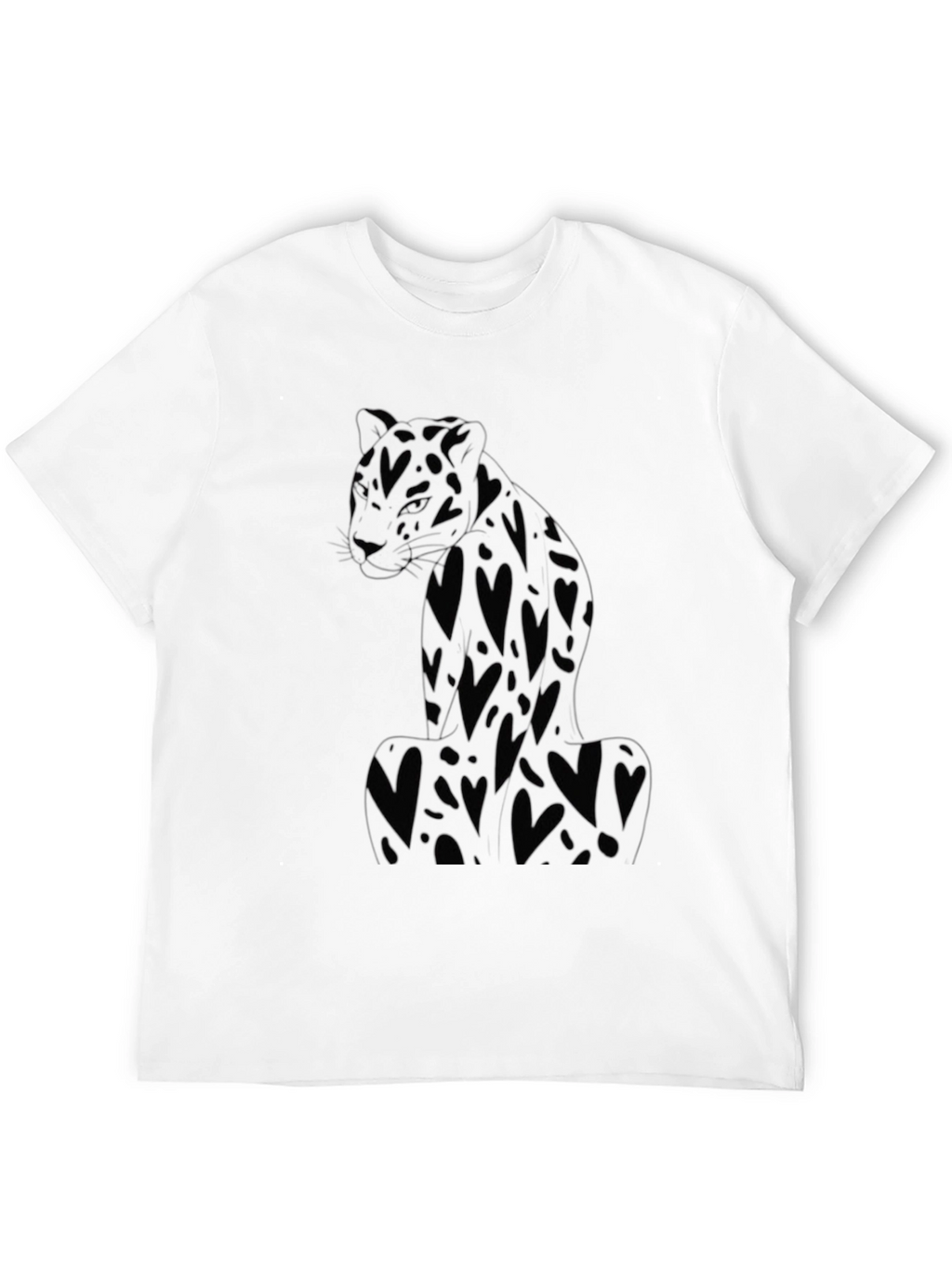 Black Heart Leopard Graphic Tee