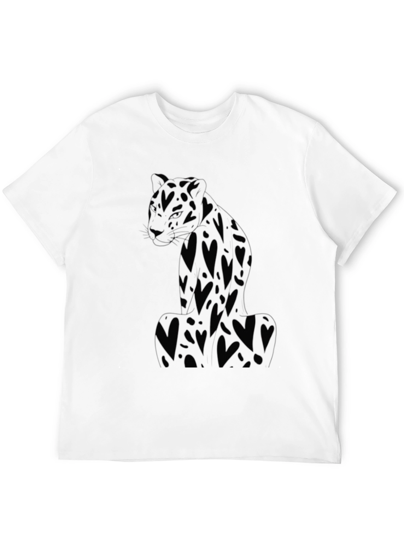 Black Heart Leopard Graphic Tee