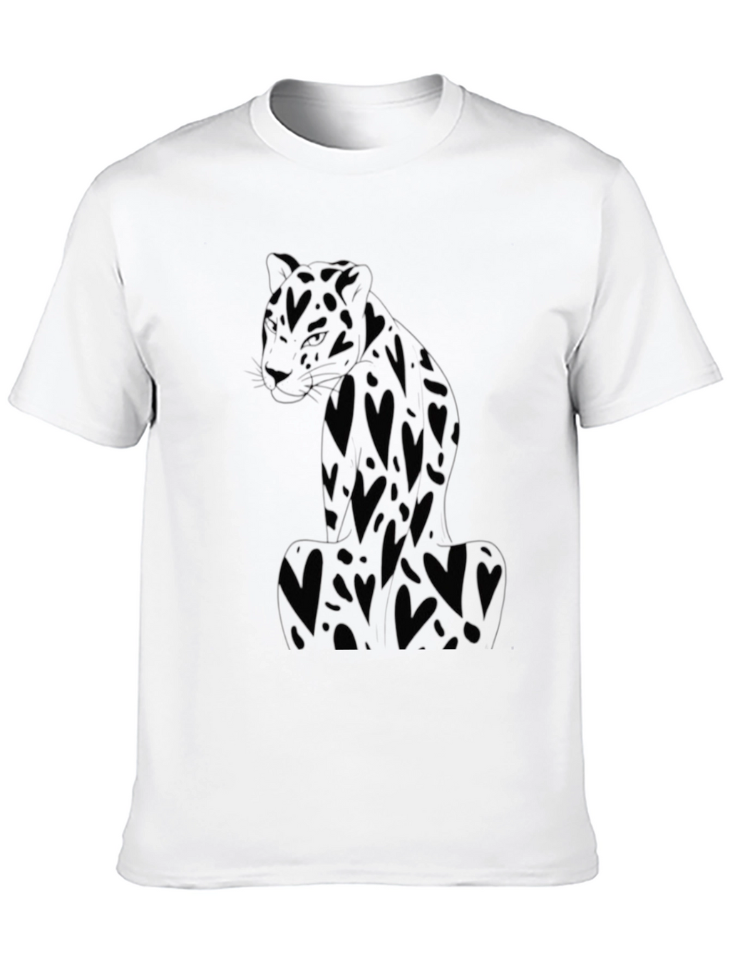 Black Heart Leopard Graphic Tee