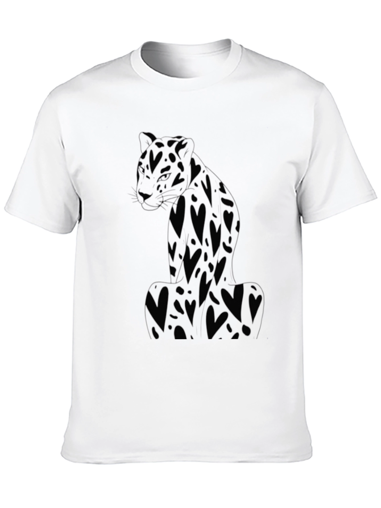 Black Heart Leopard Graphic Tee