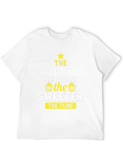 The Older the Fiddler the Sweeter Black T-Shirt