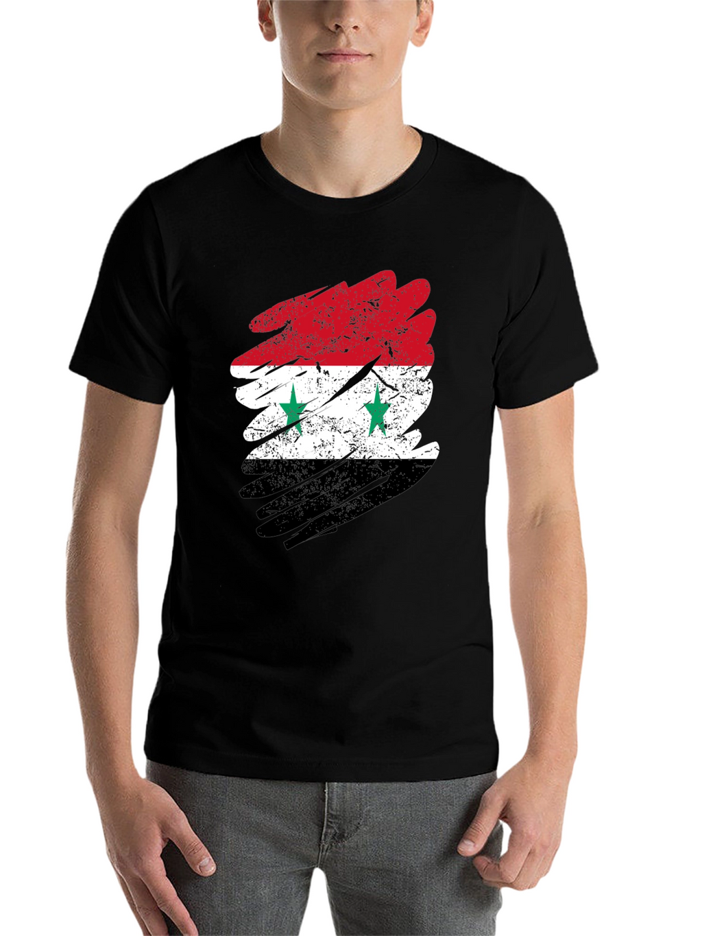 Syria Flag Distressed T-Shirt
