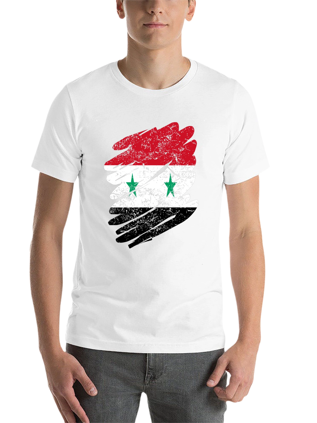 Syria Flag Distressed T-Shirt