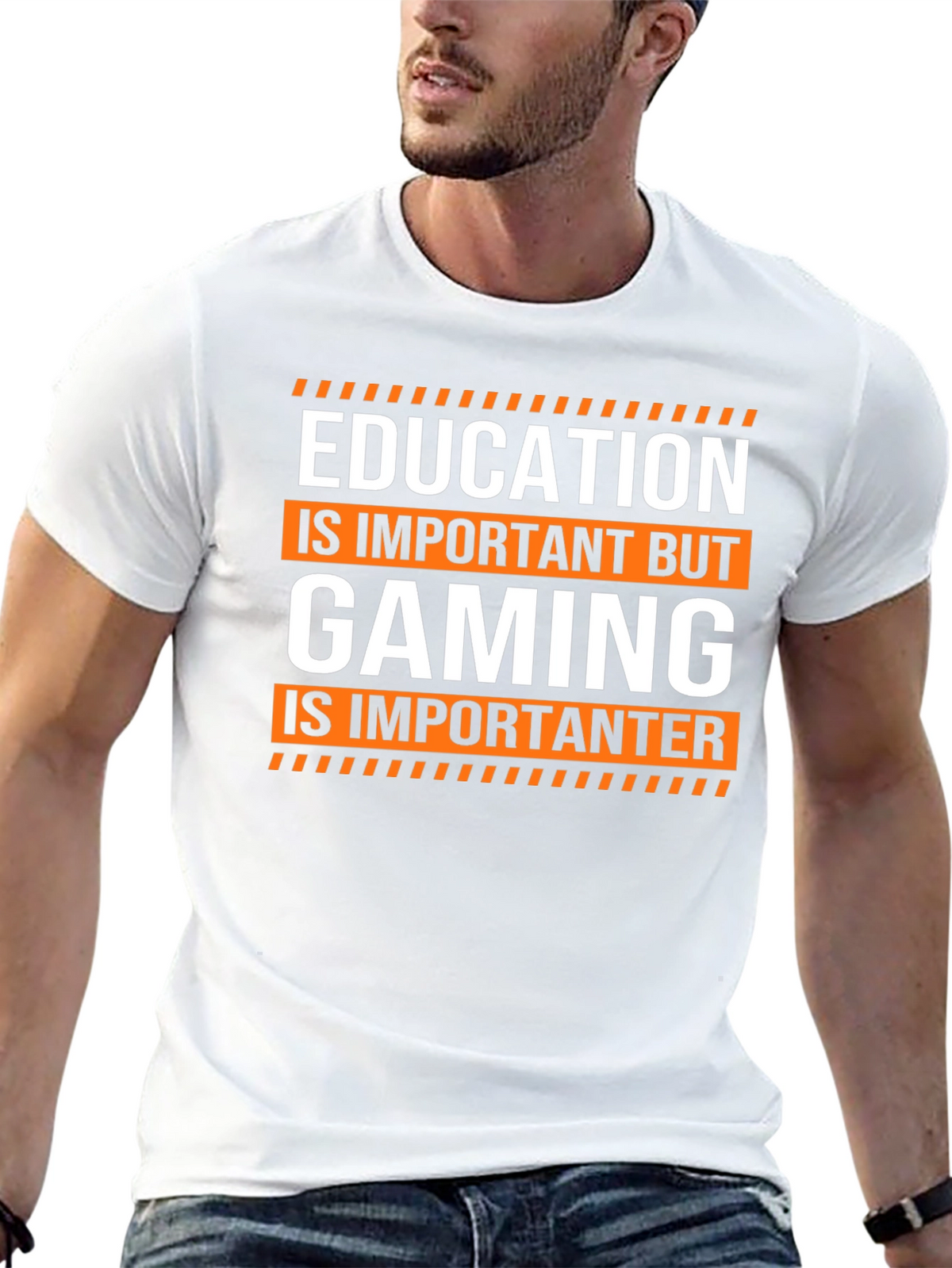 Funny Gaming T-Shirt: Education is Important But Gaming...