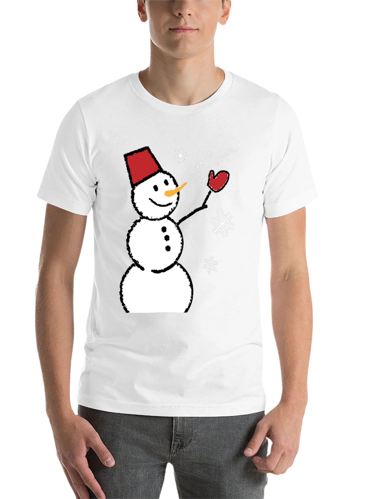 Snowman Graphic Tee - Let it Snow Holiday Shirt