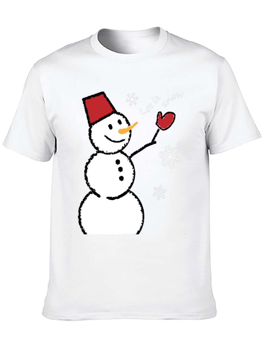 Snowman Graphic Tee - Let it Snow Holiday Shirt