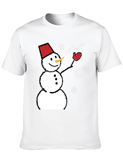 Snowman Graphic Tee - Let it Snow Holiday Shirt