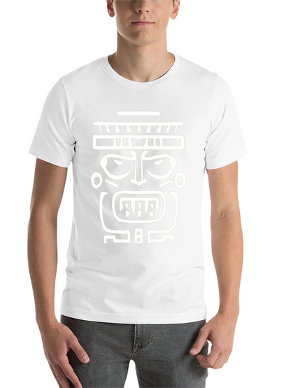 Tribal Mask Graphic T-Shirt - Bold Black Tee