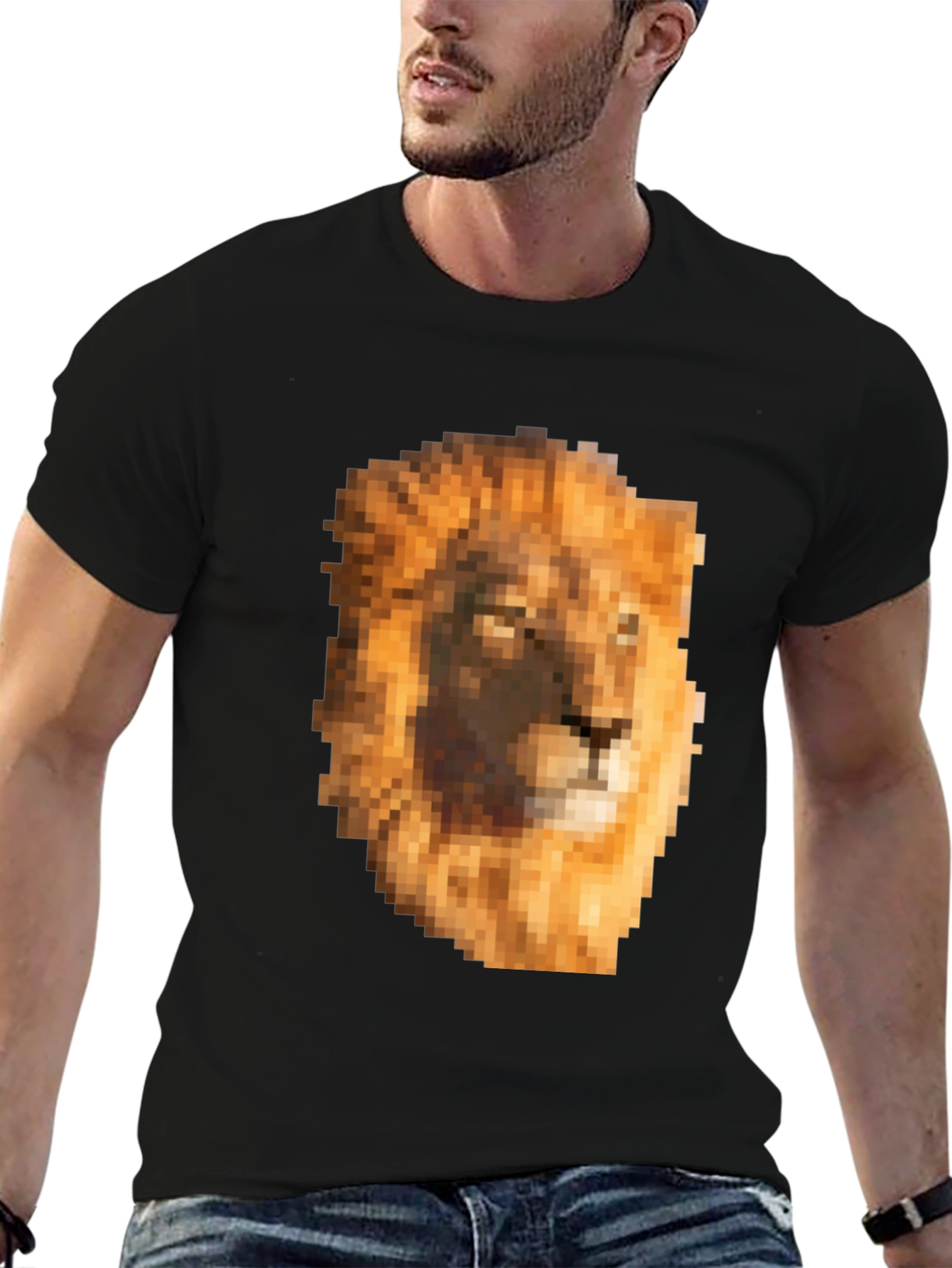 Pixel Lion Graphic Tee - Unique Style