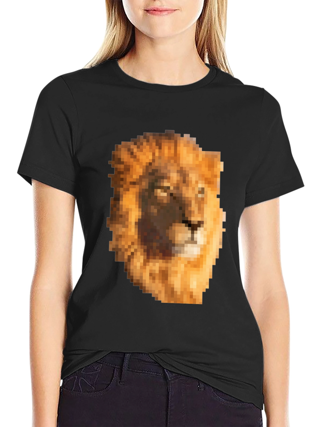 Pixel Lion Graphic Tee - Unique Style