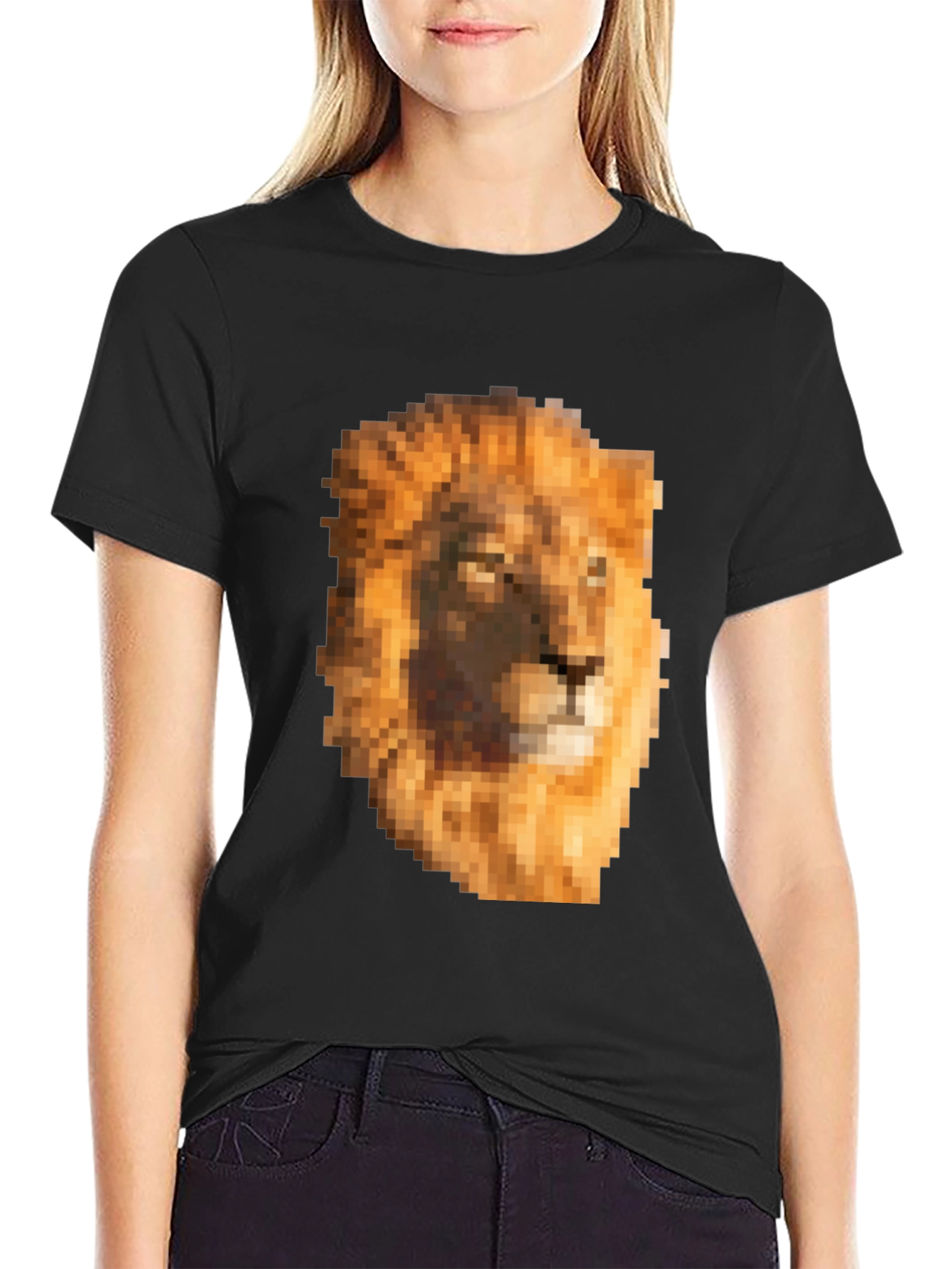 Pixel Lion Graphic Tee - Unique Style