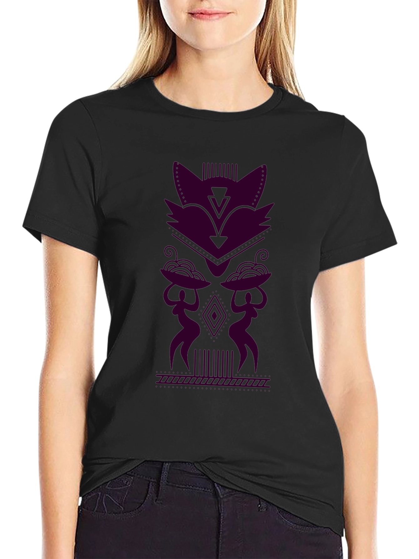 Geometric Tribal Style Graphic Tee