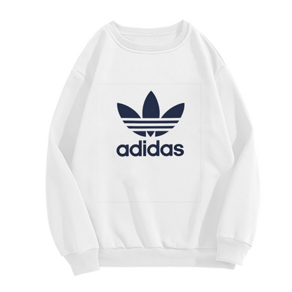Classic Retro Trefoil Logo Sport Crewneck Sweatshirt