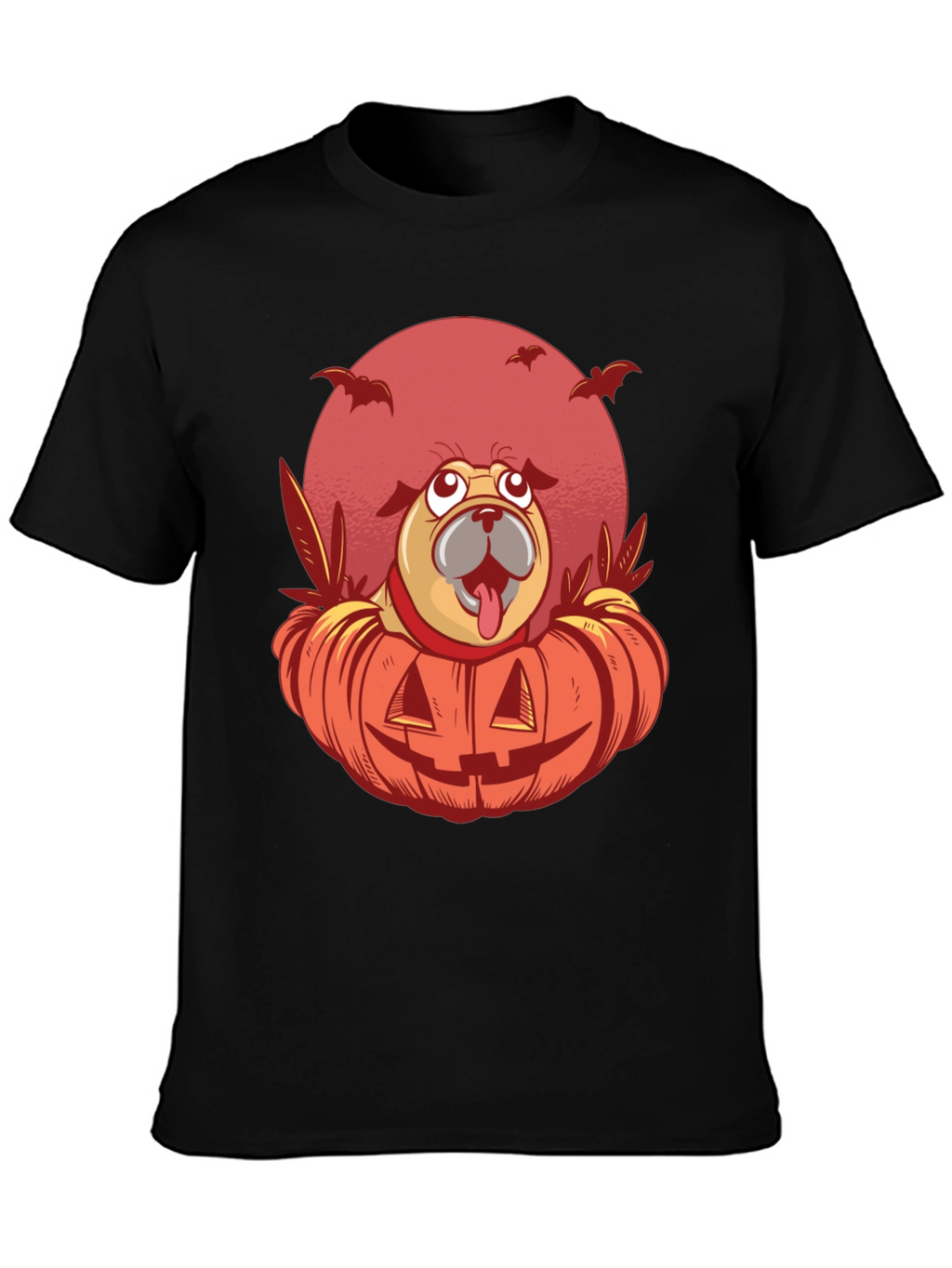 Halloween Pug Pumpkin T-Shirt