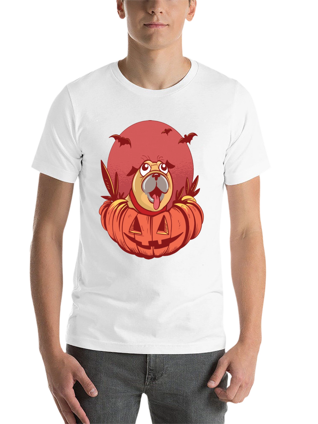 Halloween Pug Pumpkin T-Shirt