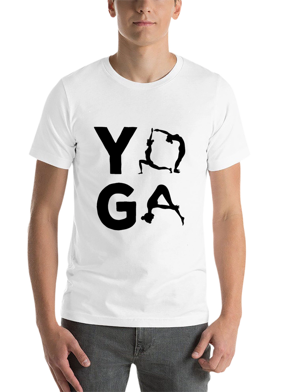 Yoga Graphic Print Mens Black T-Shirt