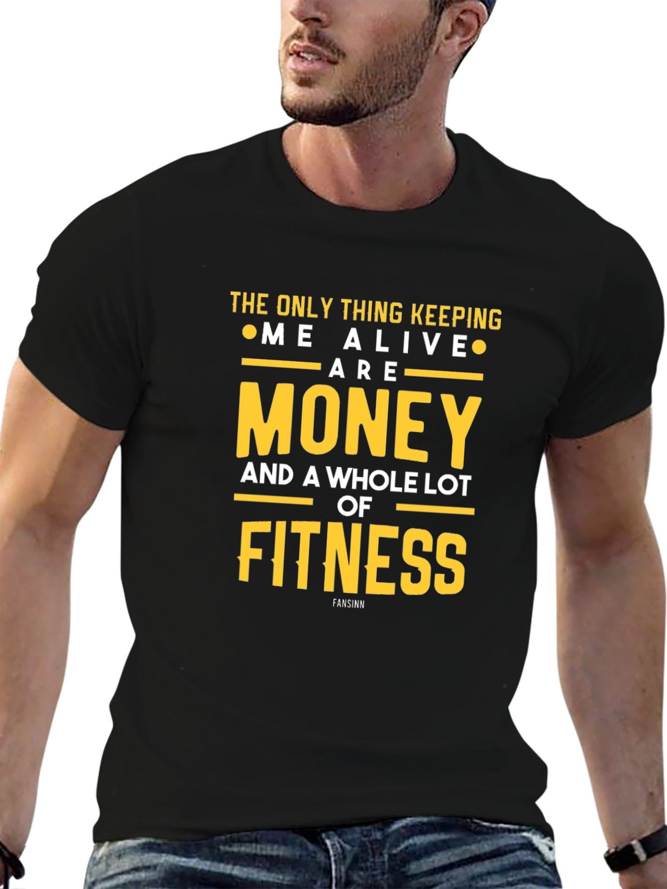 Money & Fitness Graphic T-Shirt - Keep Me Alive!