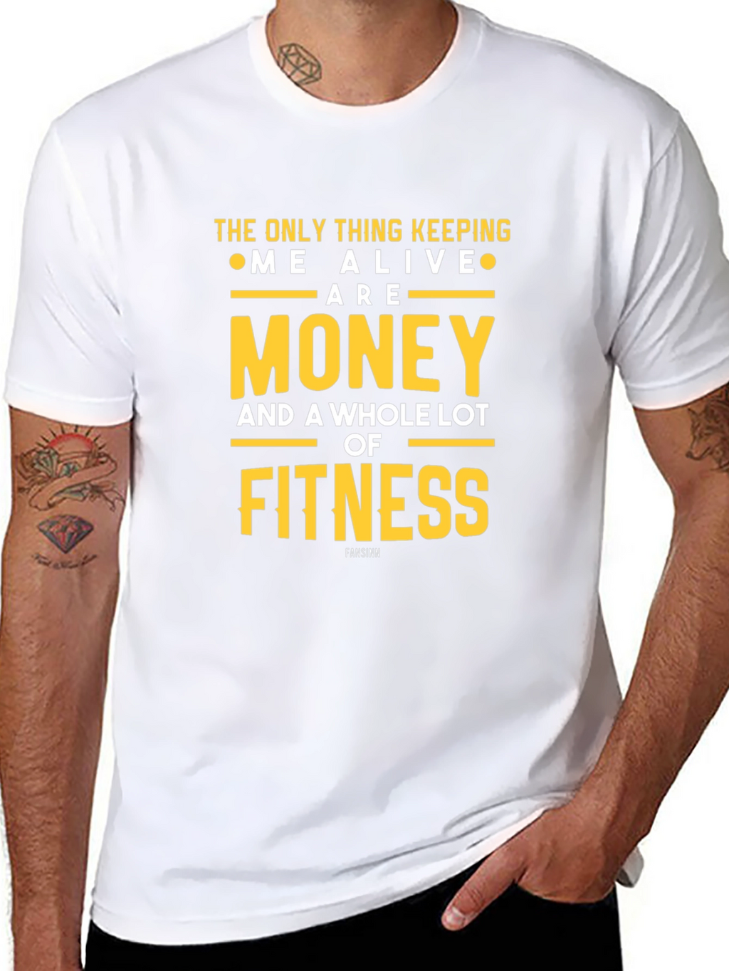 Money & Fitness Graphic T-Shirt - Keep Me Alive!