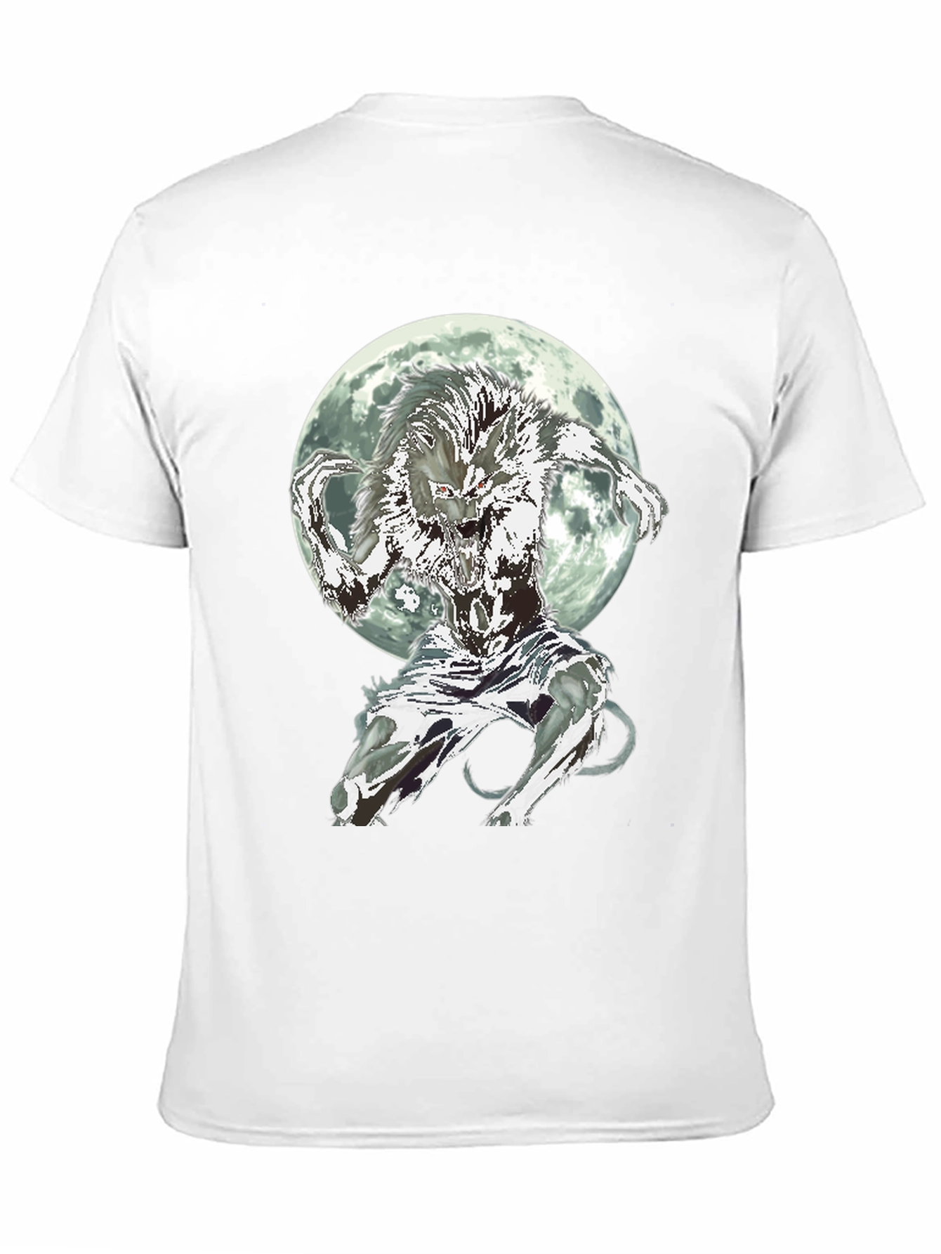Werewolf Moon Graphic Tee - Black Cotton