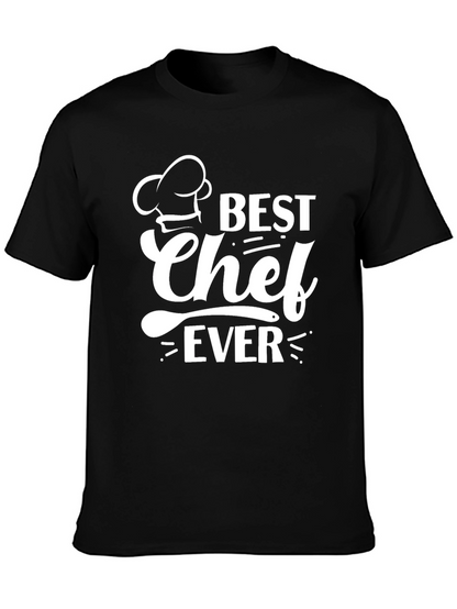 Best Chef Ever T-Shirt - Black Cotton Graphic Tee