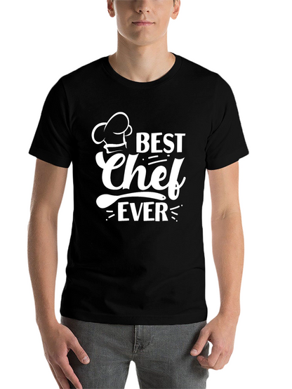 Best Chef Ever T-Shirt - Black Cotton Graphic Tee
