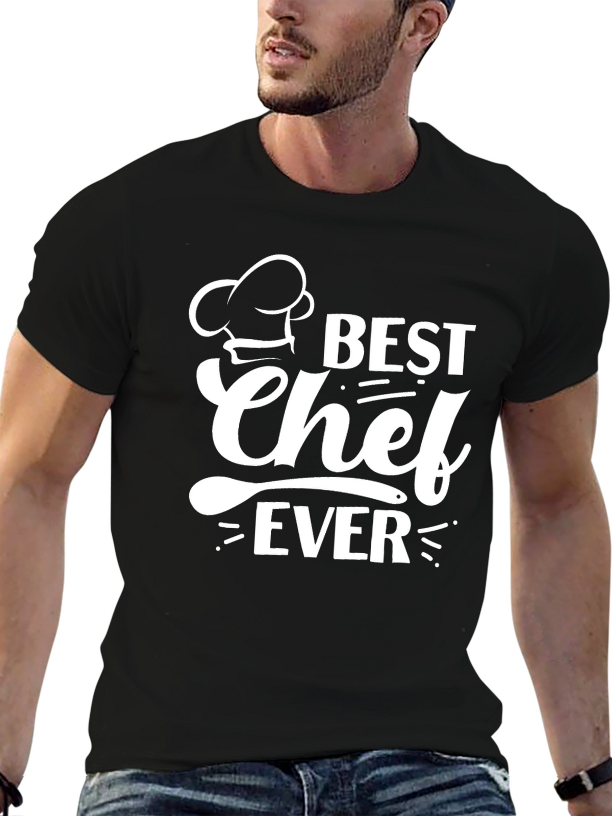 Best Chef Ever T-Shirt - Black Cotton Graphic Tee