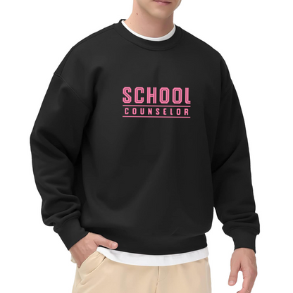 School Counselor Crewneck Sweatshirt, Typography Staff Pullover, Counselor Appreciation Gift