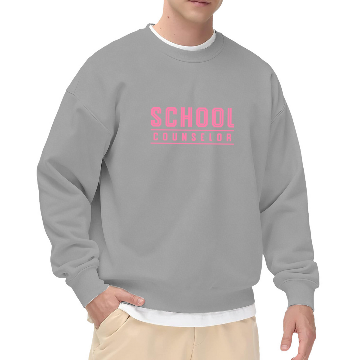 School Counselor Crewneck Sweatshirt, Typography Staff Pullover, Counselor Appreciation Gift