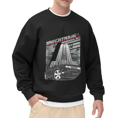 Nightmare Lowrider Sweatshirt | Retro Modified Car Graphic Crewneck, Vintage Street Racing Pullover Top, Car Enthusiast Gift for Men Women