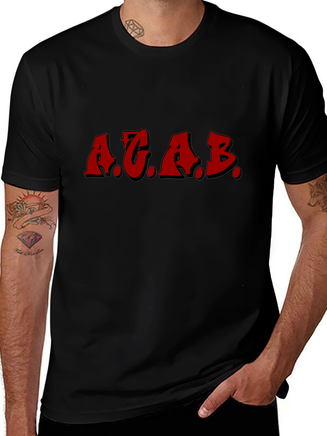 ACAB Graphic Tee - Black Crewneck T-Shirt