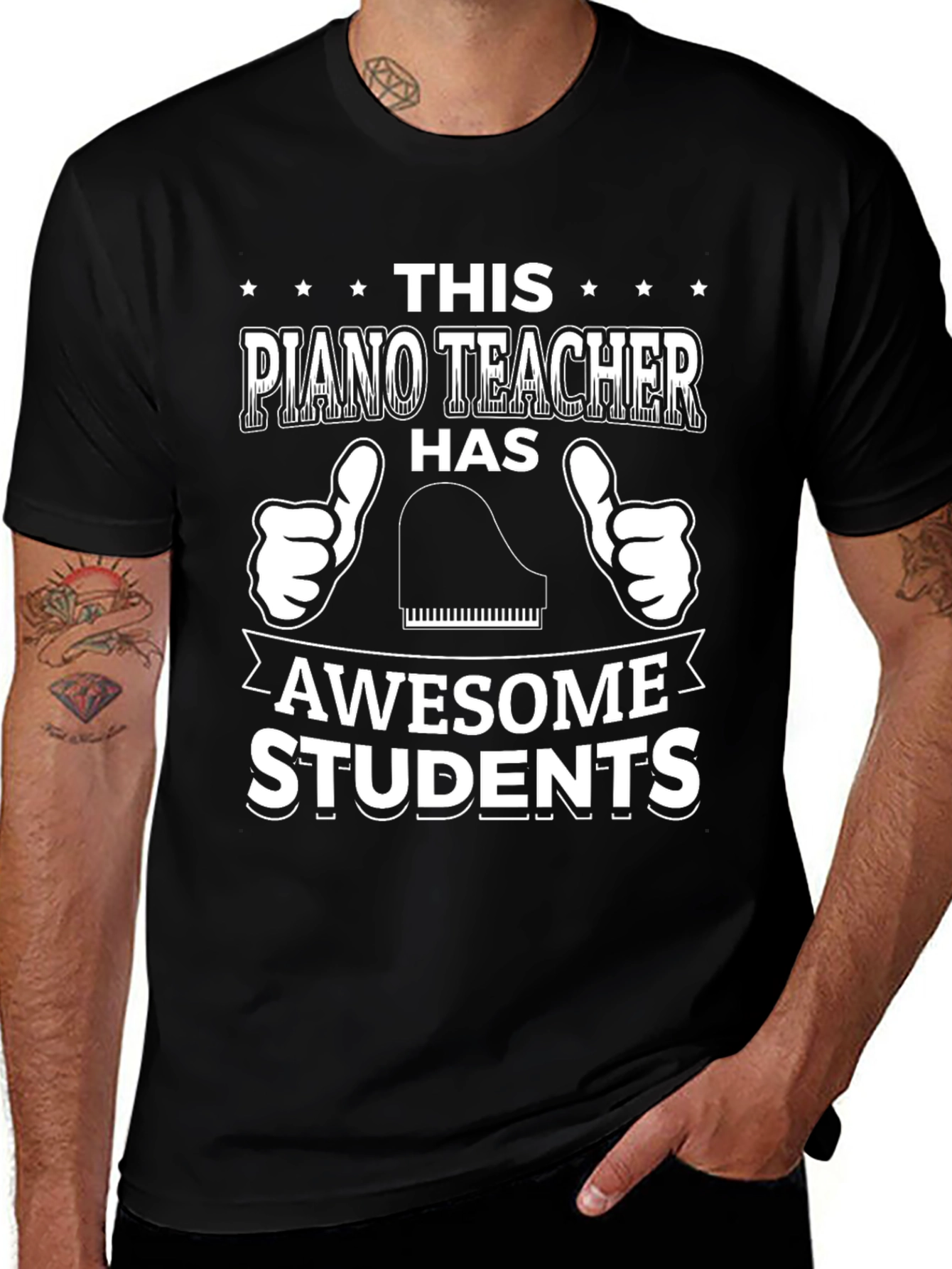 Piano Teacher Awesome Students Graphic T-Shirt