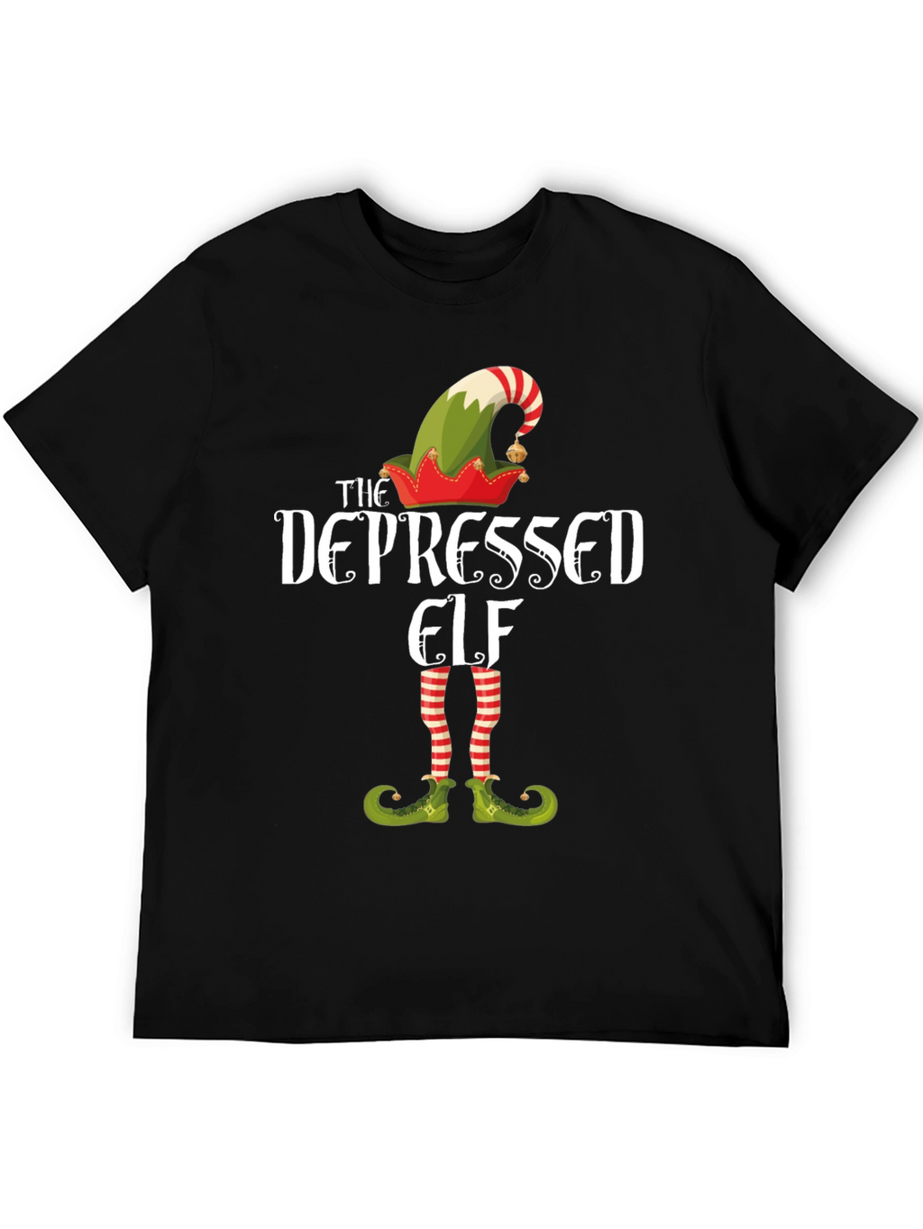 The Depressed Elf T-Shirt - Christmas Holiday Tee