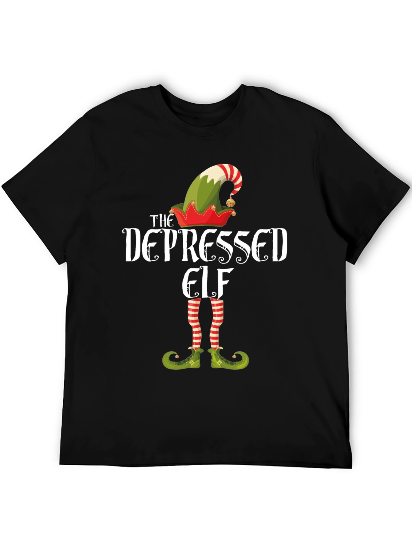 The Depressed Elf T-Shirt - Christmas Holiday Tee