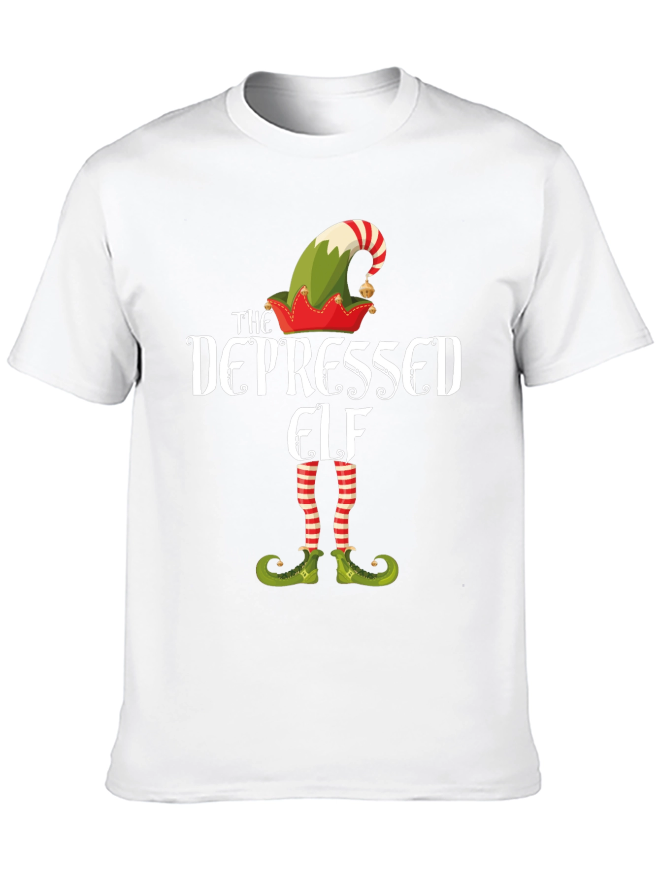 The Depressed Elf T-Shirt - Christmas Holiday Tee