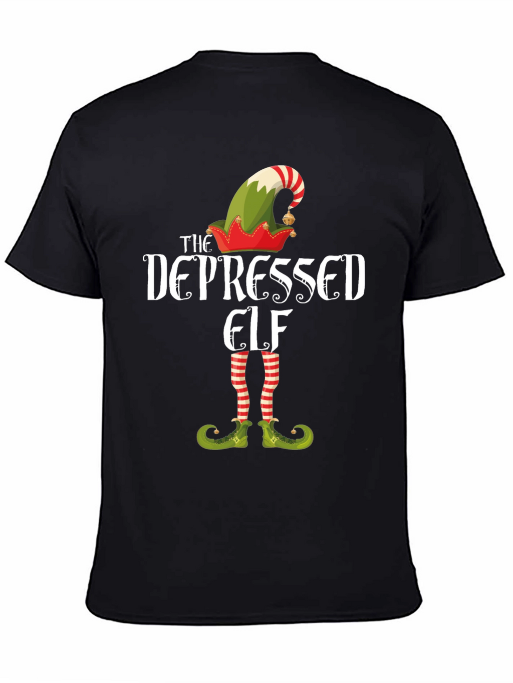 The Depressed Elf T-Shirt - Christmas Holiday Tee