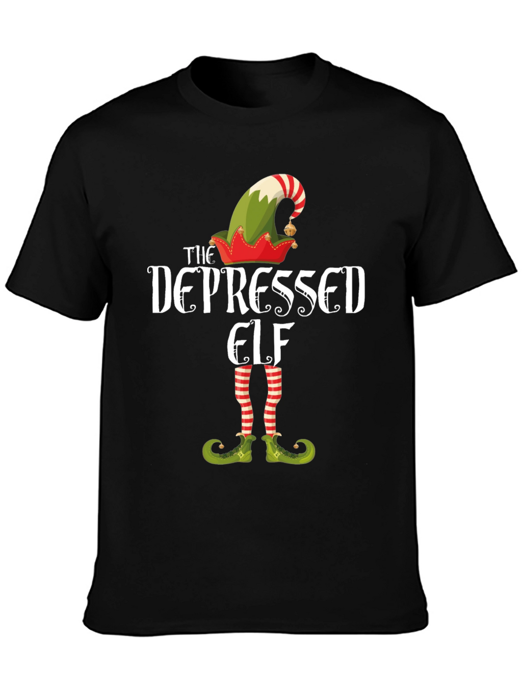 The Depressed Elf T-Shirt - Christmas Holiday Tee