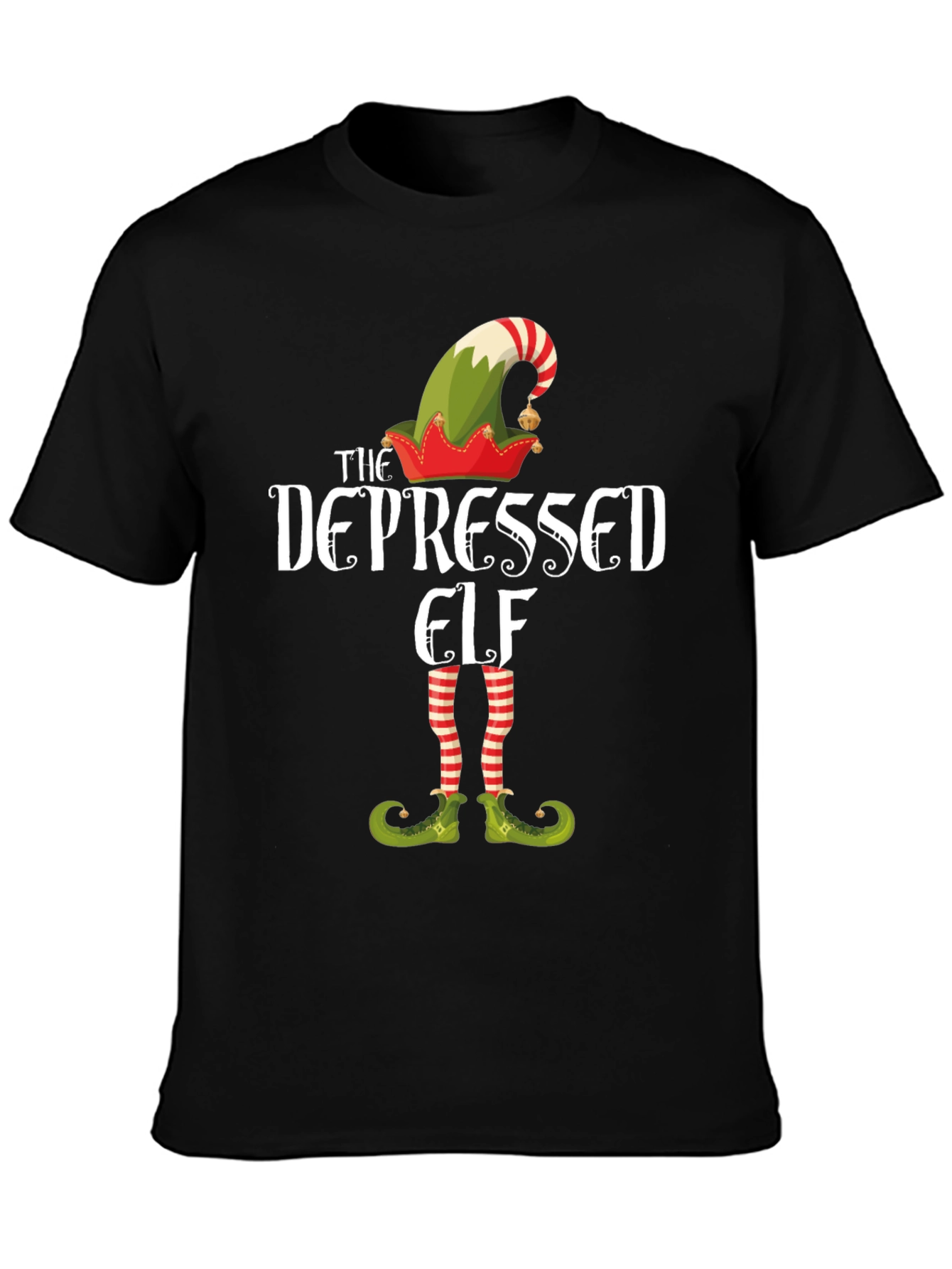 The Depressed Elf T-Shirt - Christmas Holiday Tee