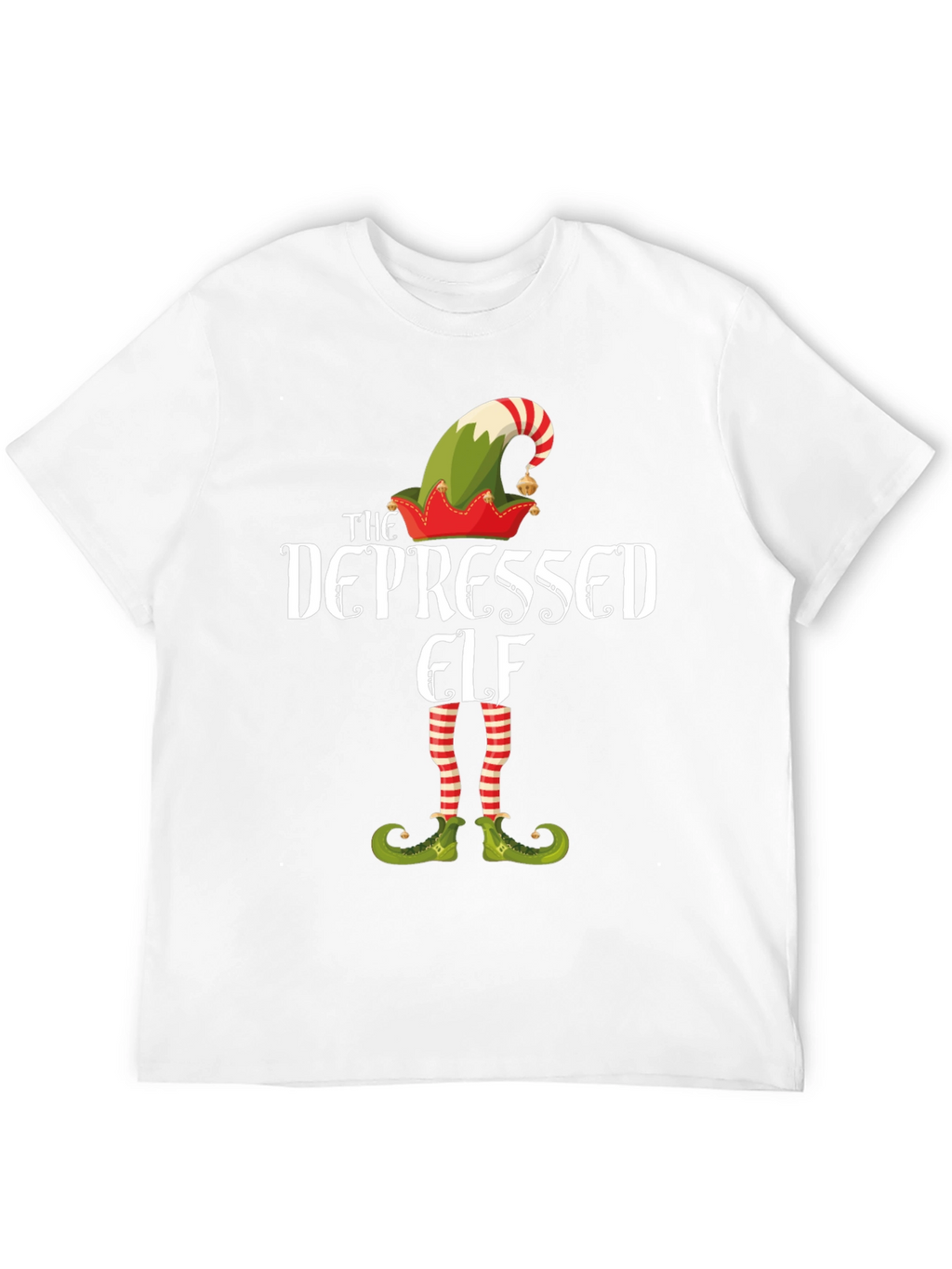 The Depressed Elf T-Shirt - Christmas Holiday Tee