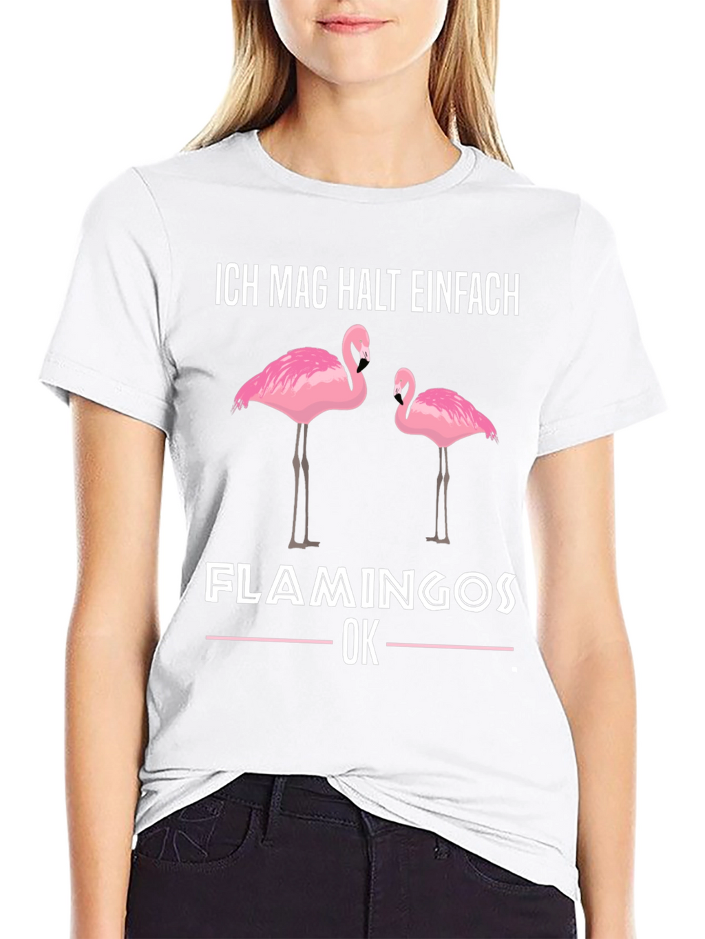 Flamingo Graphic T-Shirt - Ich Mag Halt Einfach Design