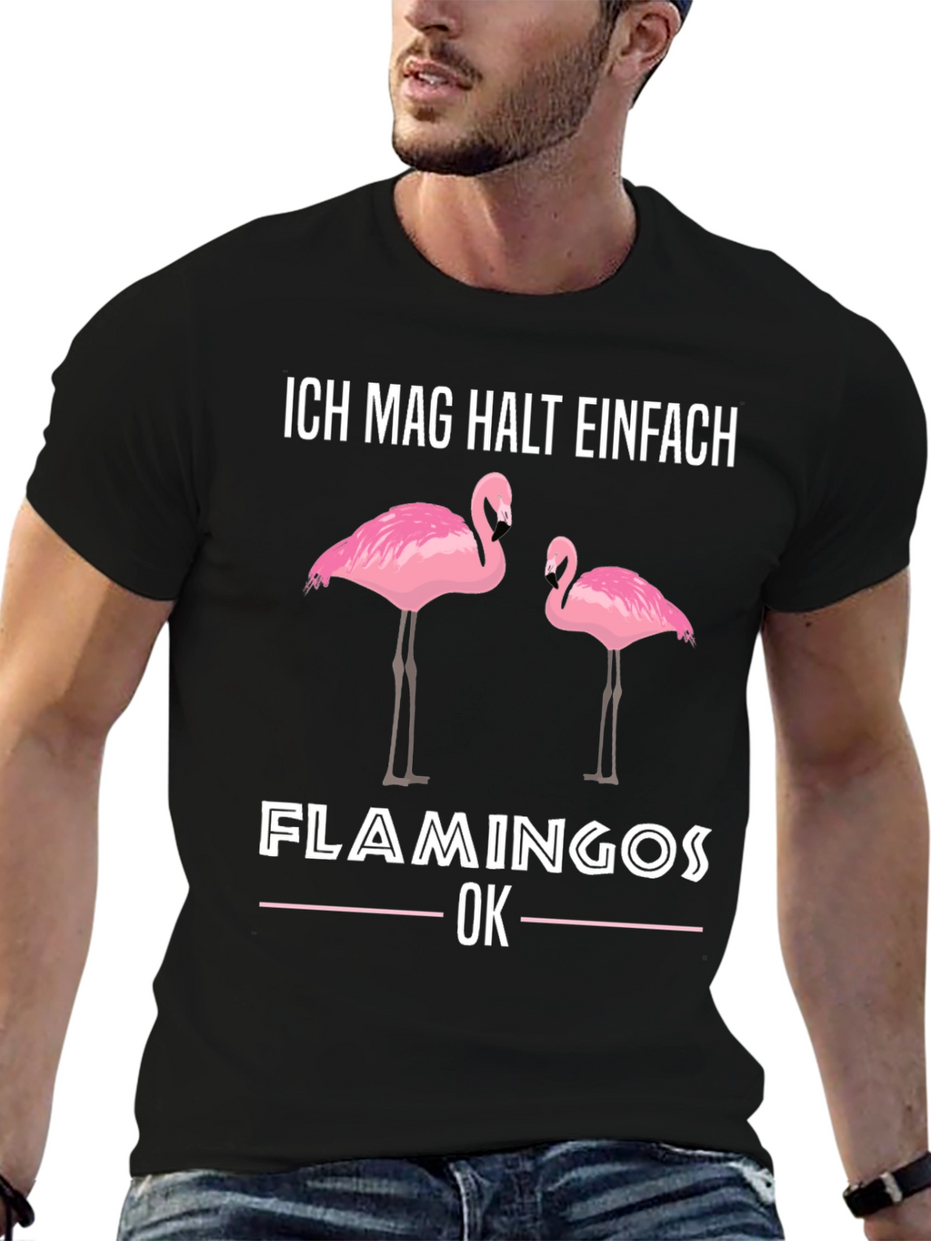Flamingo Graphic T-Shirt - Ich Mag Halt Einfach Design