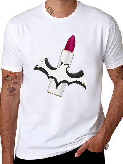 Bat Lipstick T-Shirt - Spooky Chic