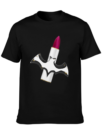 Bat Lipstick T-Shirt - Spooky Chic