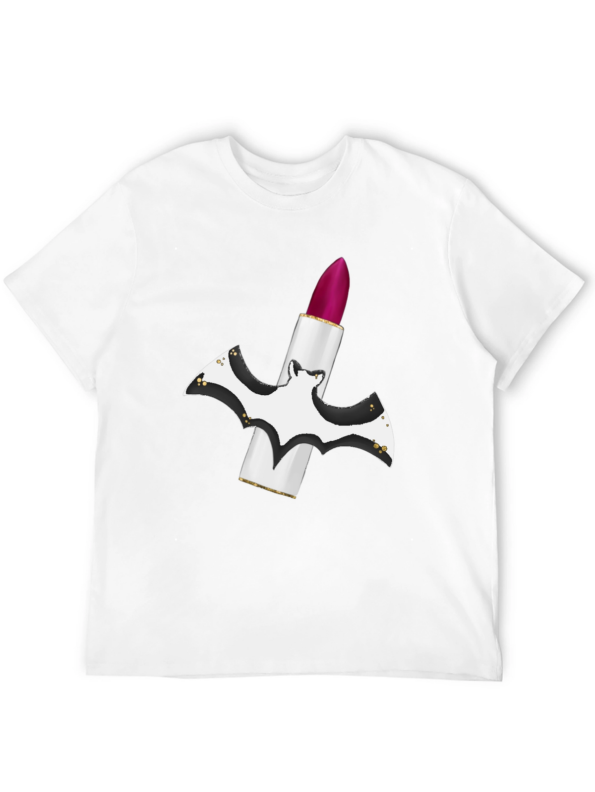 Bat Lipstick T-Shirt - Spooky Chic