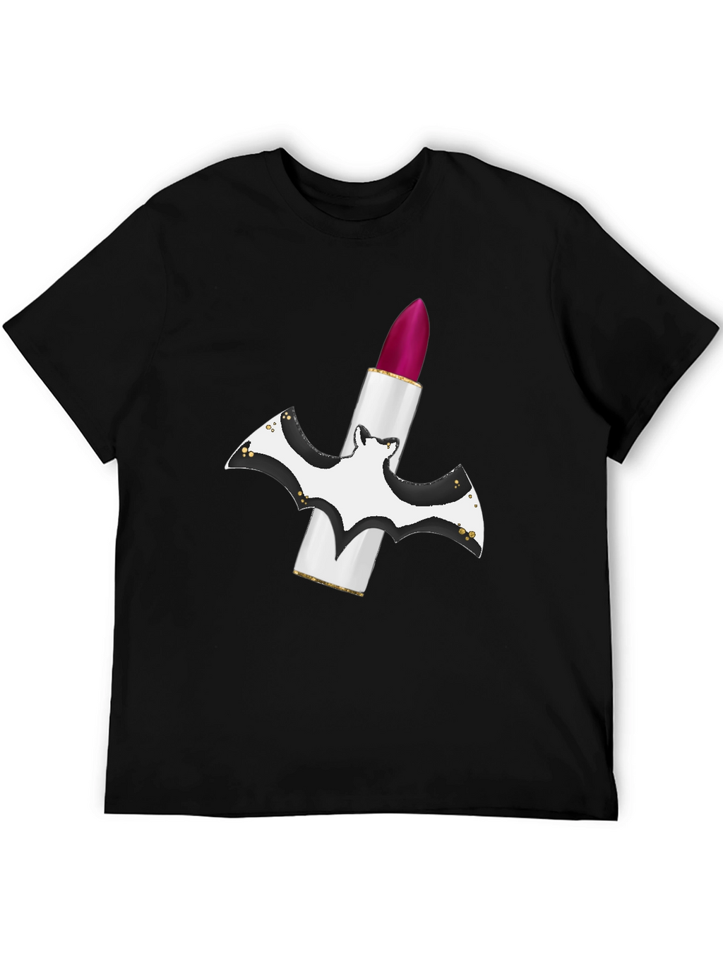 Bat Lipstick T-Shirt - Spooky Chic