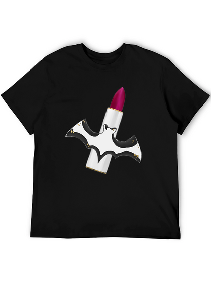 Bat Lipstick T-Shirt - Spooky Chic