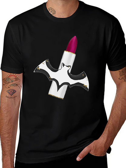 Bat Lipstick T-Shirt - Spooky Chic